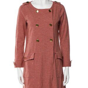 NWT Marc by Marc Jacobs Peacoat Style Coat Dress w/ Pockets Orange Stripe Sz XS